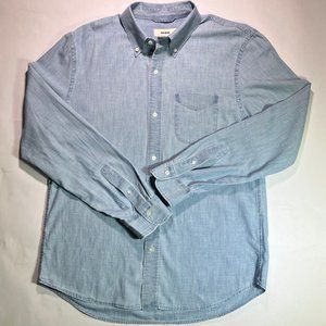 Buck Mason Men’s Chambray One Pocket L/S Shirt Size L